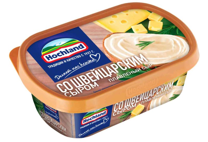 Сыр творожный Hochland с зеленью, 140 г