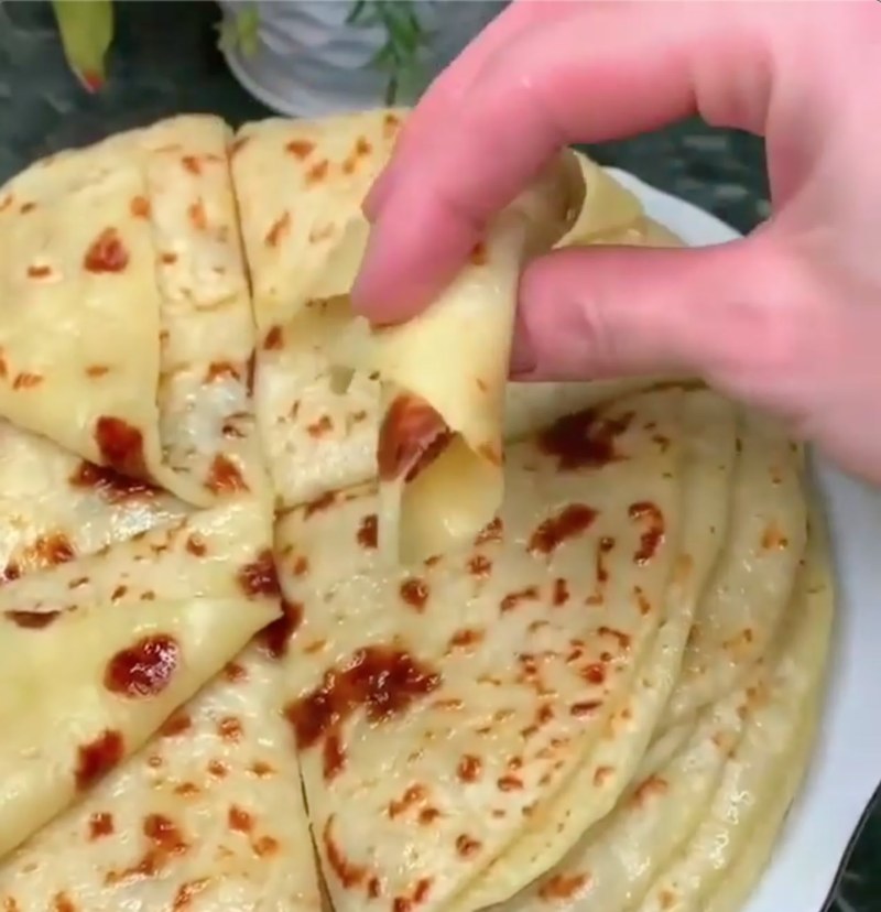 Хачапури с творогом на сковороде