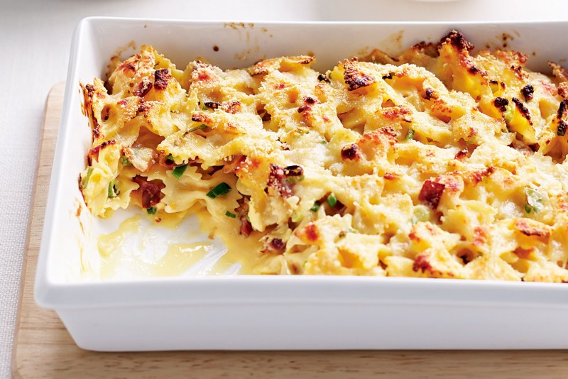 Макароны запеченные в духовке с курицей