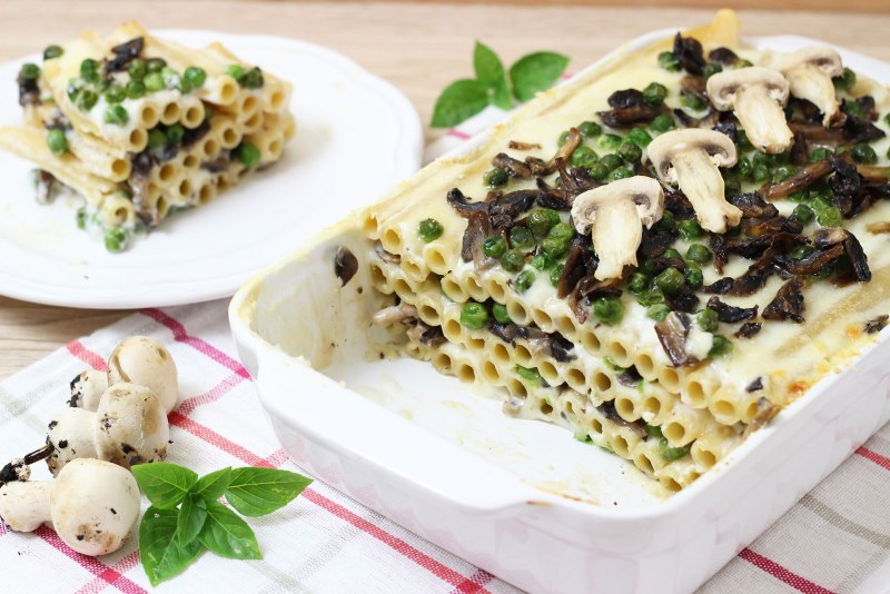 Запеканка с ветчиной и макаронами