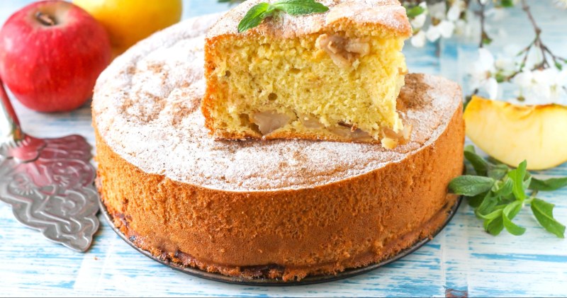 Мини шарлотка с яблоками