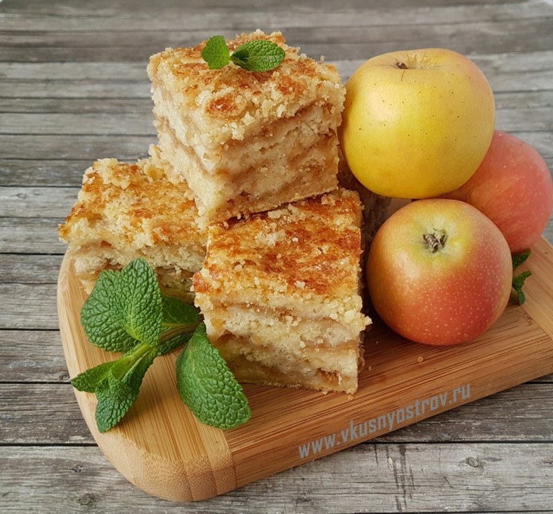 Насыпной яблочный пирог