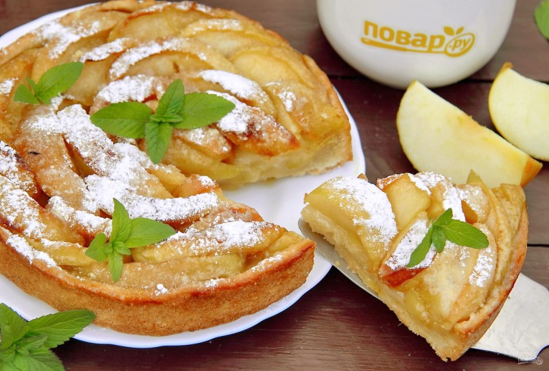 Яблочный песочный пирог от Юлии Высоцкой