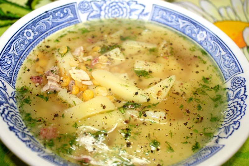 Гороховый суп с охотничьими колбасками