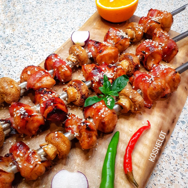 Куриное филе по японски рецепт на шпажки