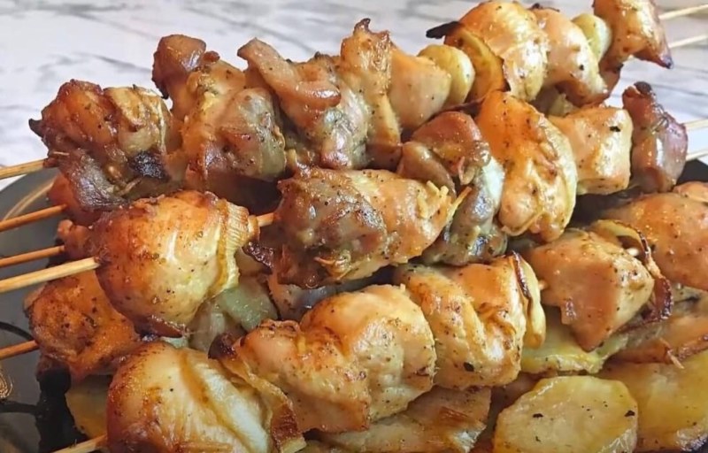 Chicken Mushroom skewer