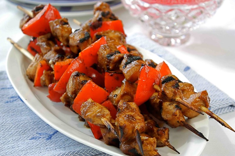 Куриные сердечки на мангале