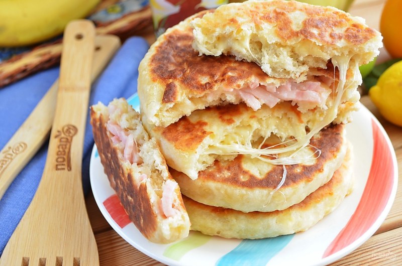 Ленивые хачапури (сырные лепёшки на сковороде)