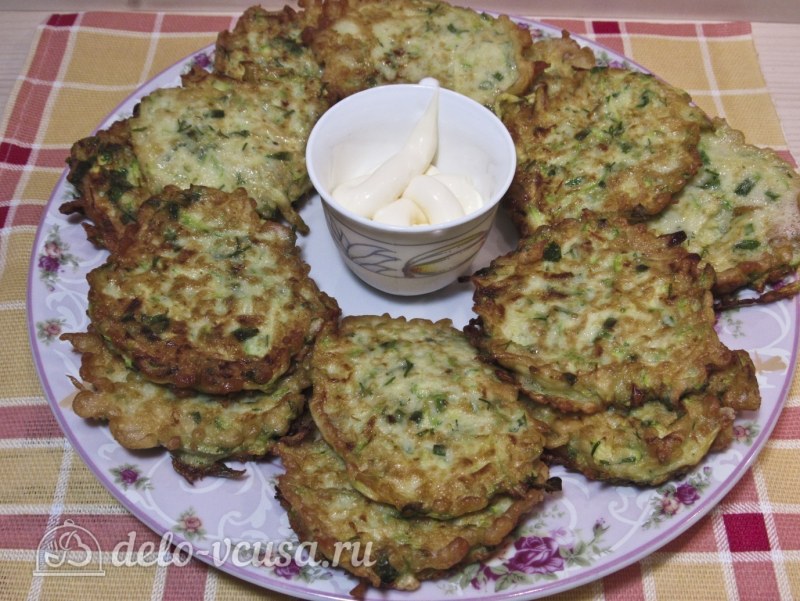 Кабачковые оладьи без яиц