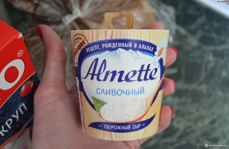 Творожный сыр Альметте сливочный