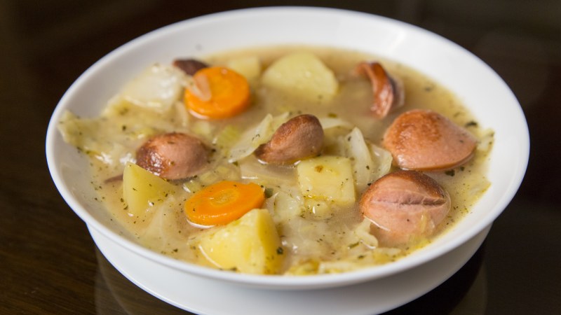 Суп с сосисками