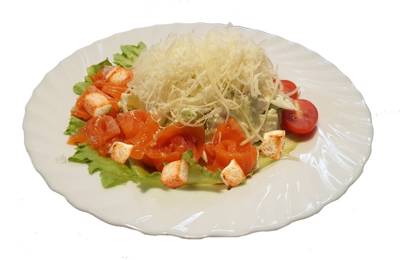Цезарь с курицей и сухариками