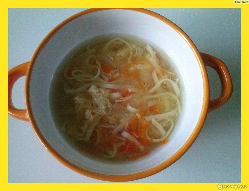 Лапша с курицей на сковороде