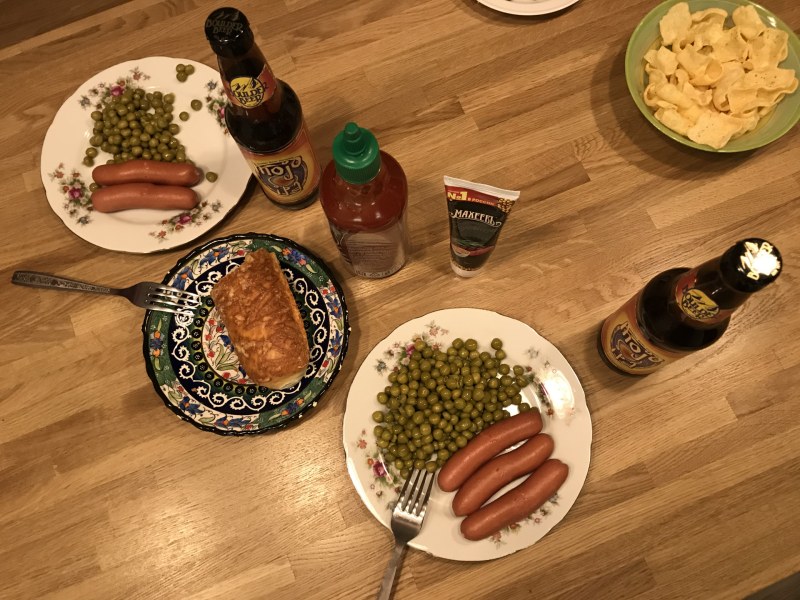 Блюдо мозги с горошком