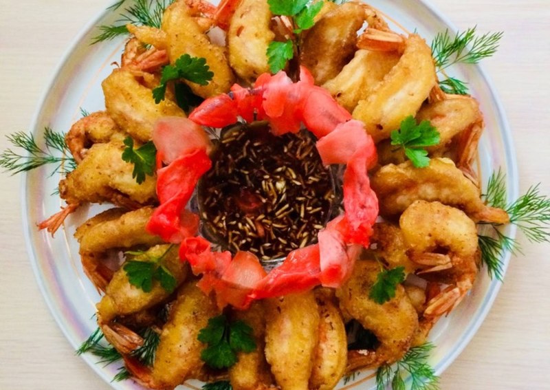 Кус кус с креветками