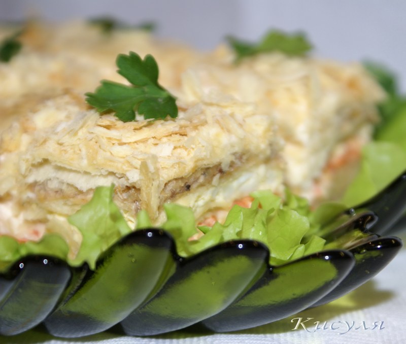 Закусочный торт Наполеон Salat