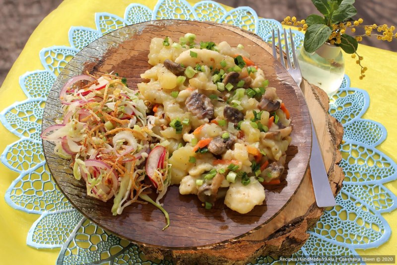 Вареники с картошкой и фаршем