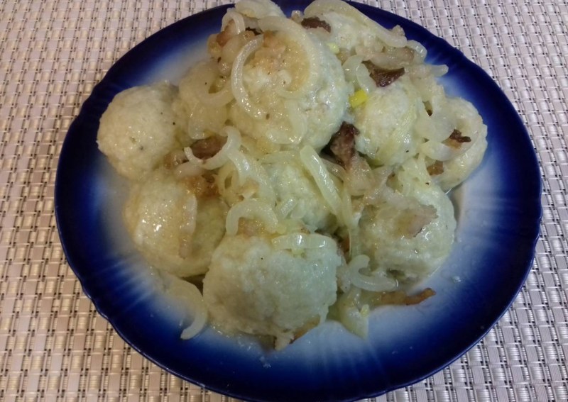 Галушки с мясом