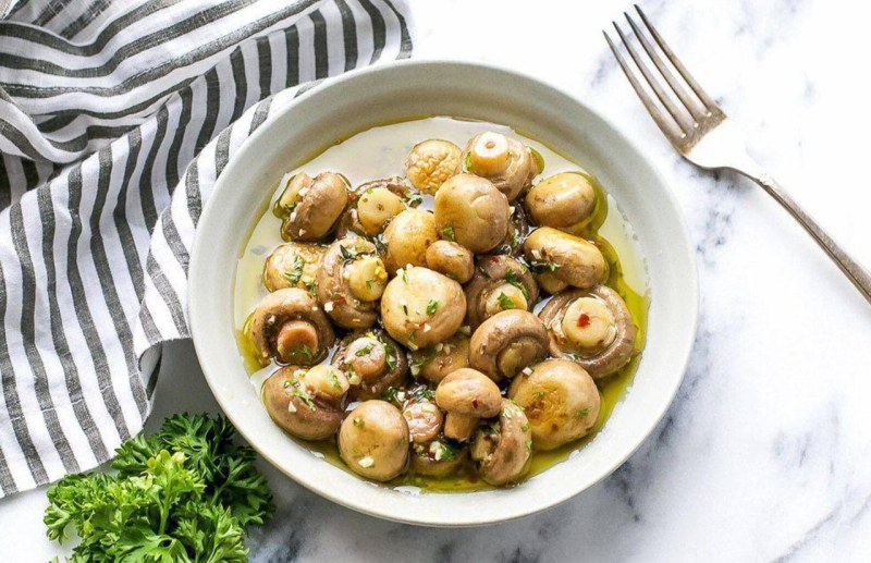 Маринов шампиньоны быстрого приготовления