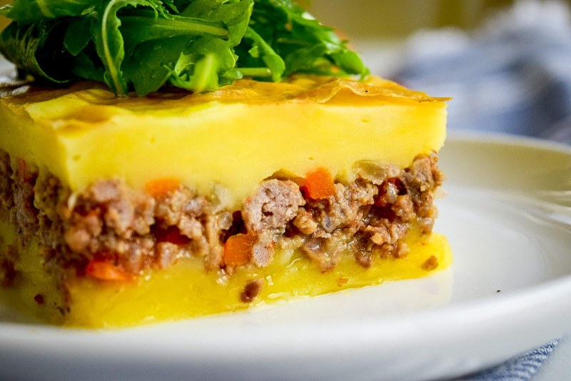 Запеканка с овощами и креветками