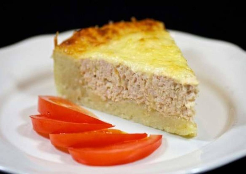 Картофельная запеканка с куриным фаршем