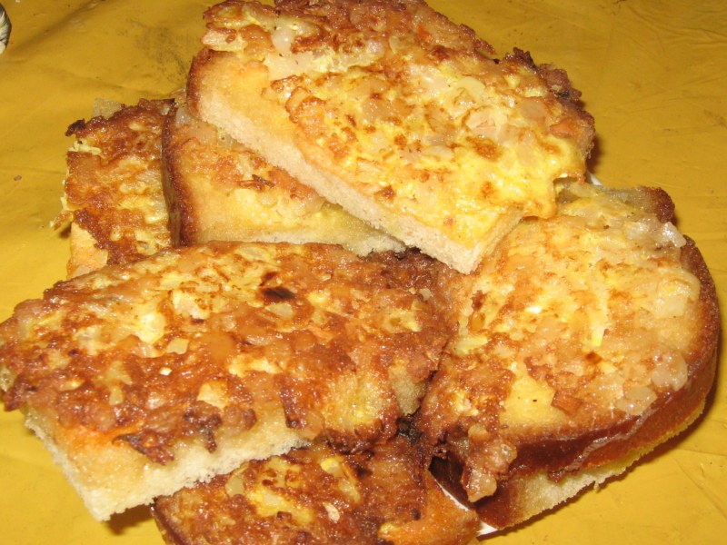 Закуски на гренках праздничный