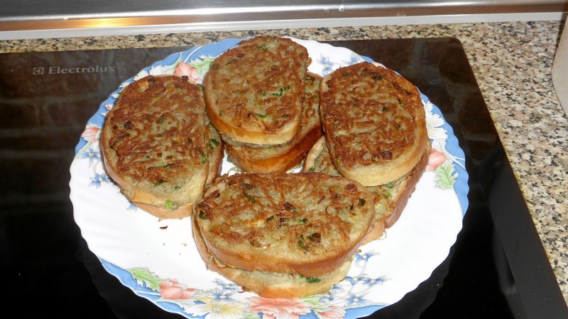 Гренки с картофелем