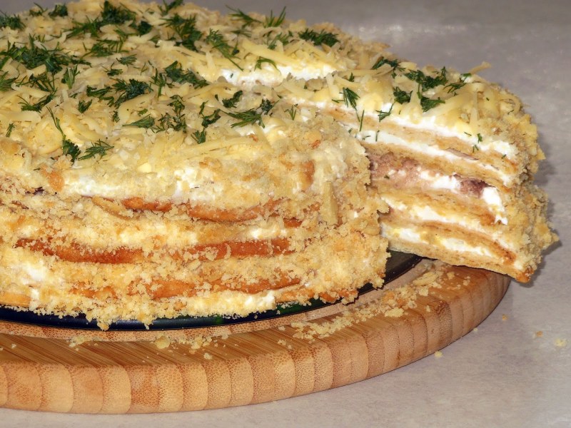Закусочный торт Наполеон
