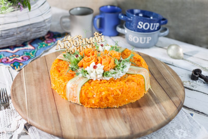 Закусочный торт Наполеон с тунцом