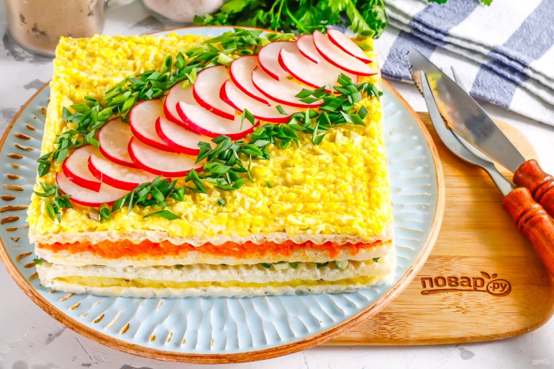 Закусочный торт Наполеон Salat