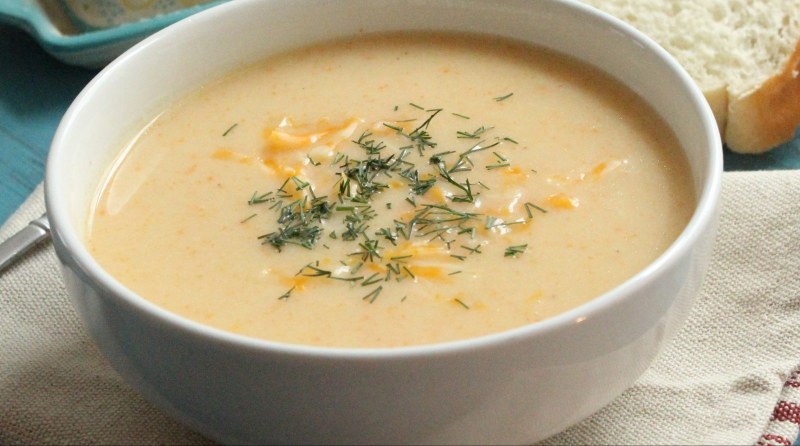 Английский куриный суп с плавленым сыром