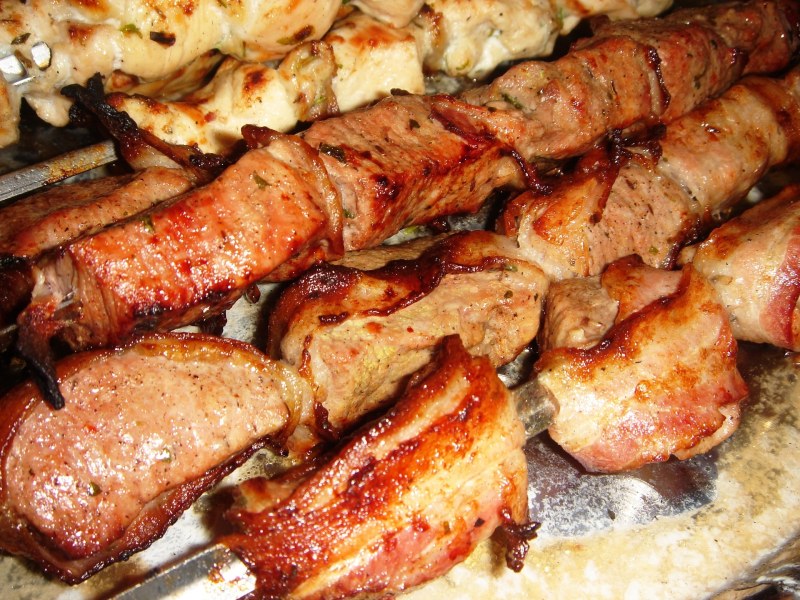 Шашлык на ребре (корейка свинины)