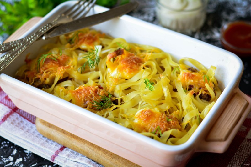 Картофельные гнезда горошком