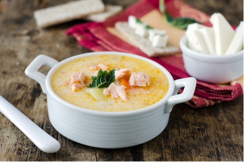 Суп пюре грибной с гренками
