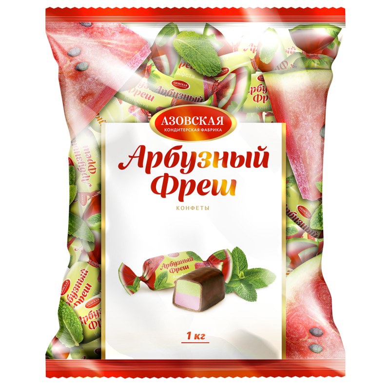 Конфеты Помадные глазированные "Арбузный Фреш"