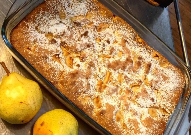 Баварский пирог с грушами