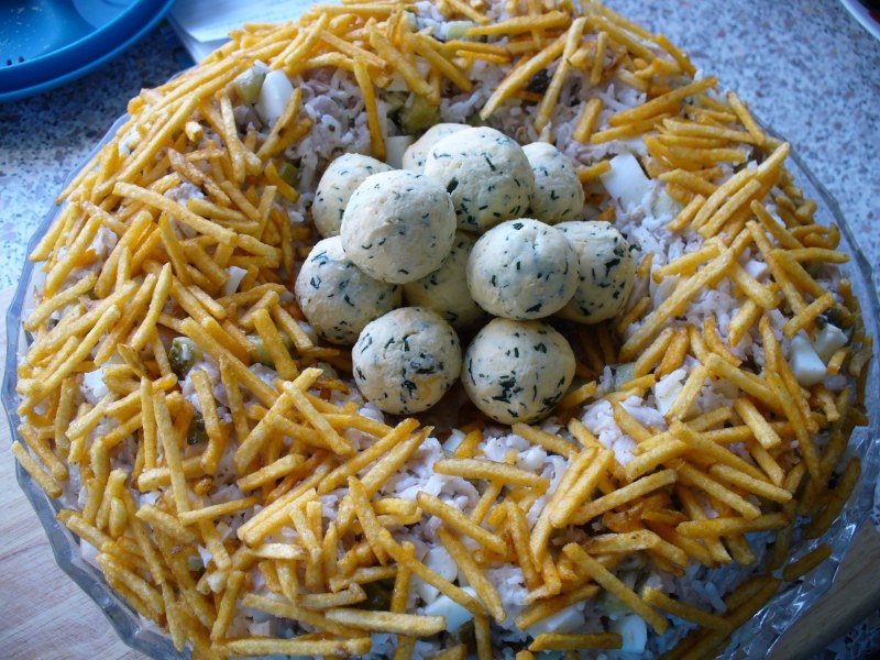 Гнездо глухаря с картофелем Пай