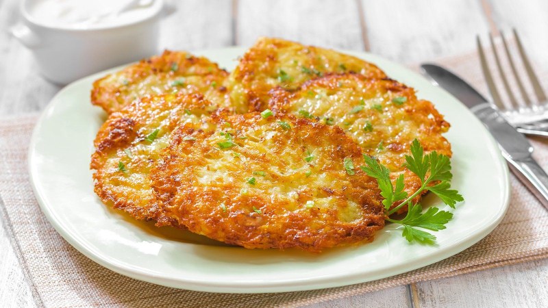 Картофельные драники с творогом