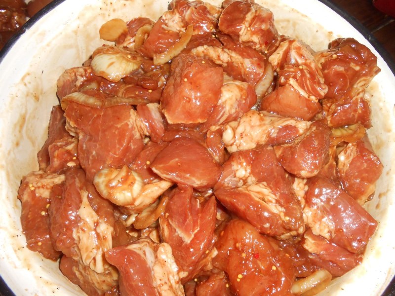 Шашлык печень