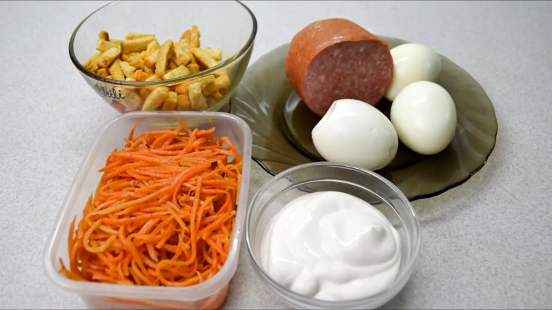 Кириешки кукуруза корейская морковь