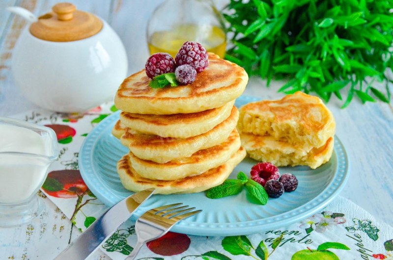 Оладьи на кефире очень вкусные