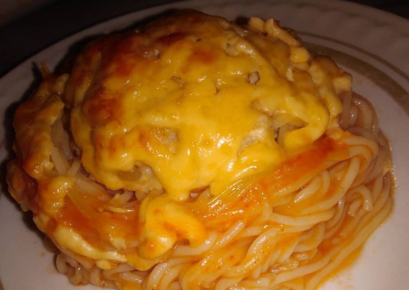 Макароны гнездышки с фаршем