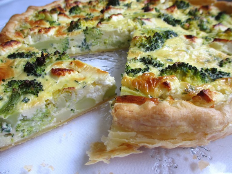 КИШ С курицей и брокколи