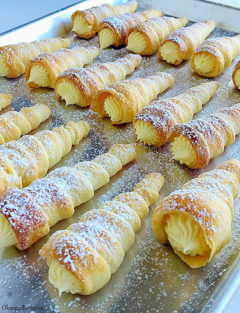 Трубочки с кремом
