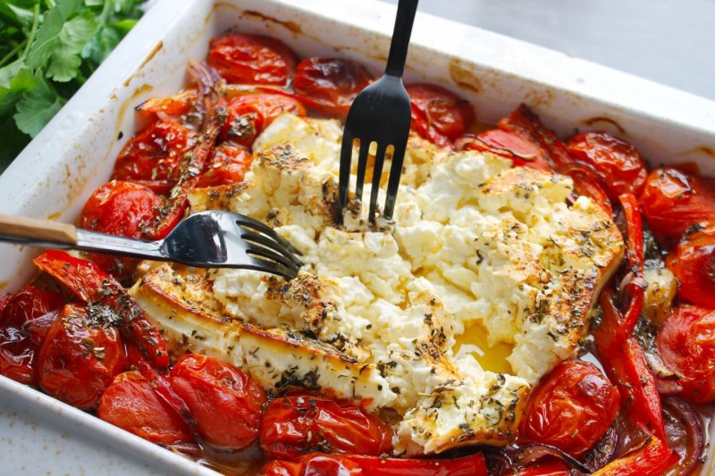 Рецепт помидоры черри с сыром и макаронами в духовке