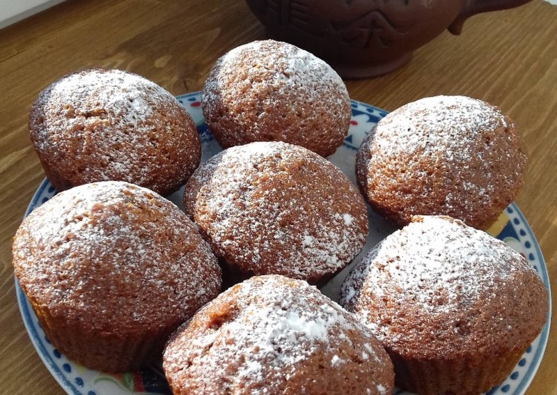 Кексики в силиконовых формочках с какао