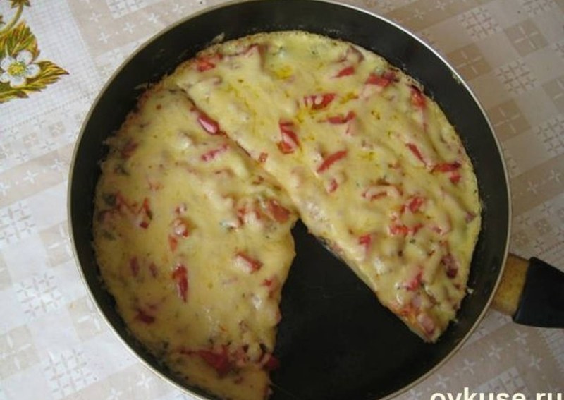 Быстрая пицца на сковороде