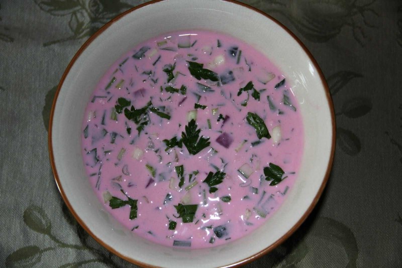 Холодный суп с мариновоной