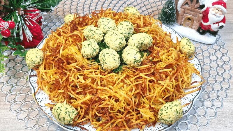 Салат глухариное гнездо классический
