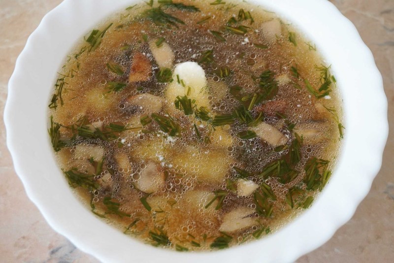 Суп с шампиньонами